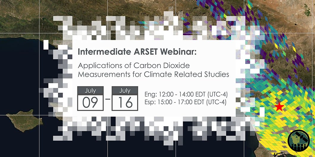 Intermediate ARSET Webinar Poster: Applications of Carbon Dioxide Measurements for Climate-Related Studies