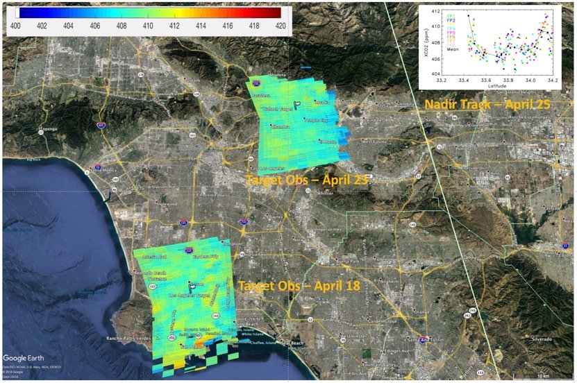 Sample map of Target observations over LA Basin